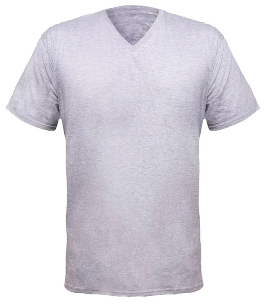 Misty Grey V-Neck shirt design template — Stock Photo, Image