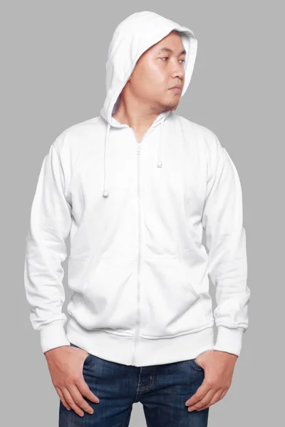 Witte Hoodie Mock up — Stockfoto