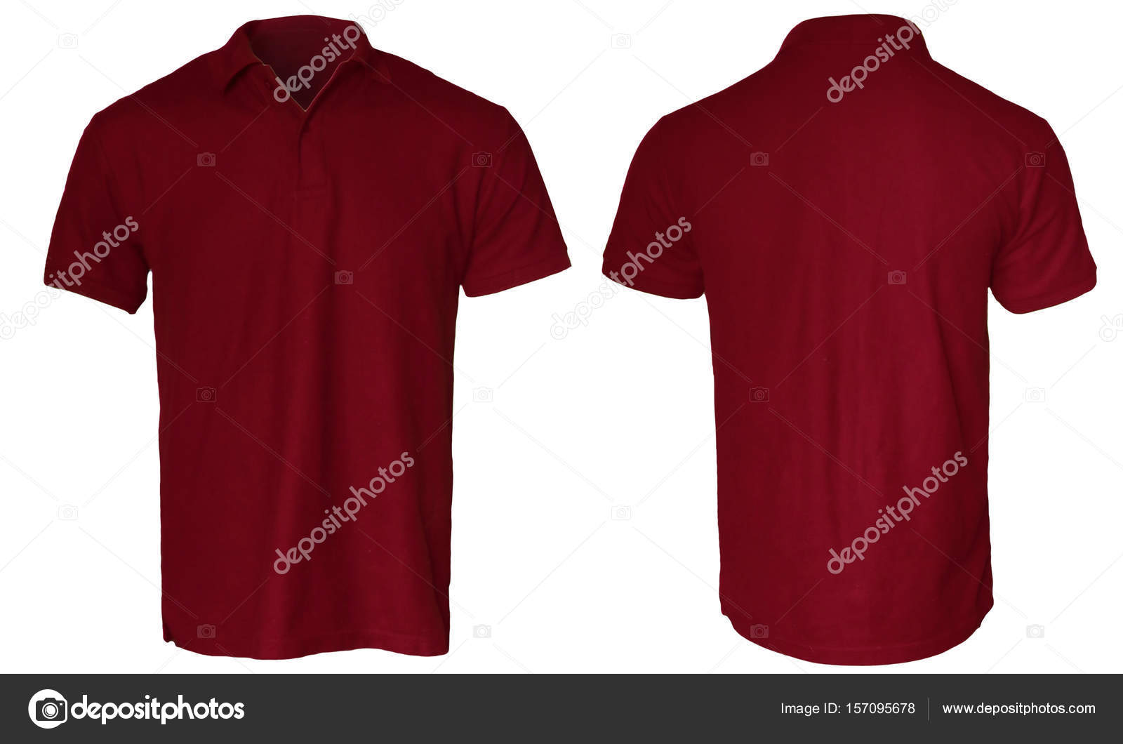 red polo shirt back and front