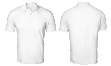 White Polo Shirt Mock up clipart