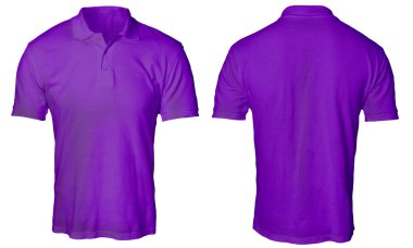 Purple Polo Shirt Mock up clipart