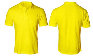 Yellow Polo Shirt Mock up clipart