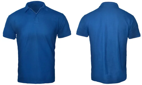 Camisa azul Polo Mock up — Fotografia de Stock