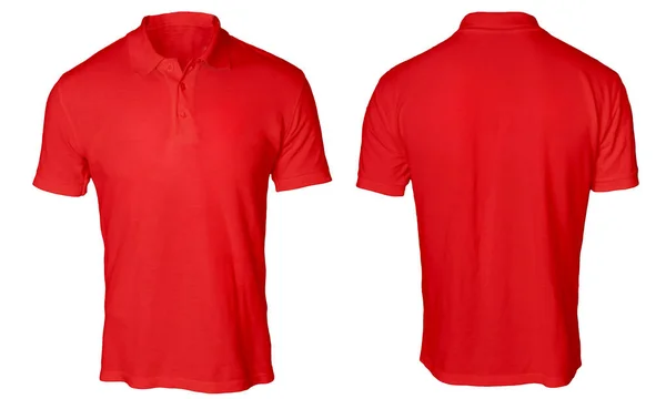 Polo rojo Mock up —  Fotos de Stock