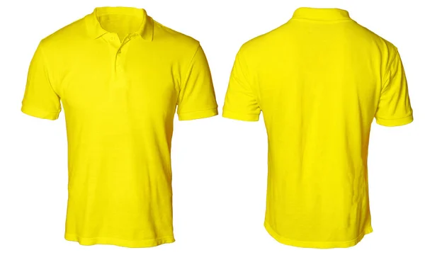 Yellow Polo Shirt Mock — стоковое фото