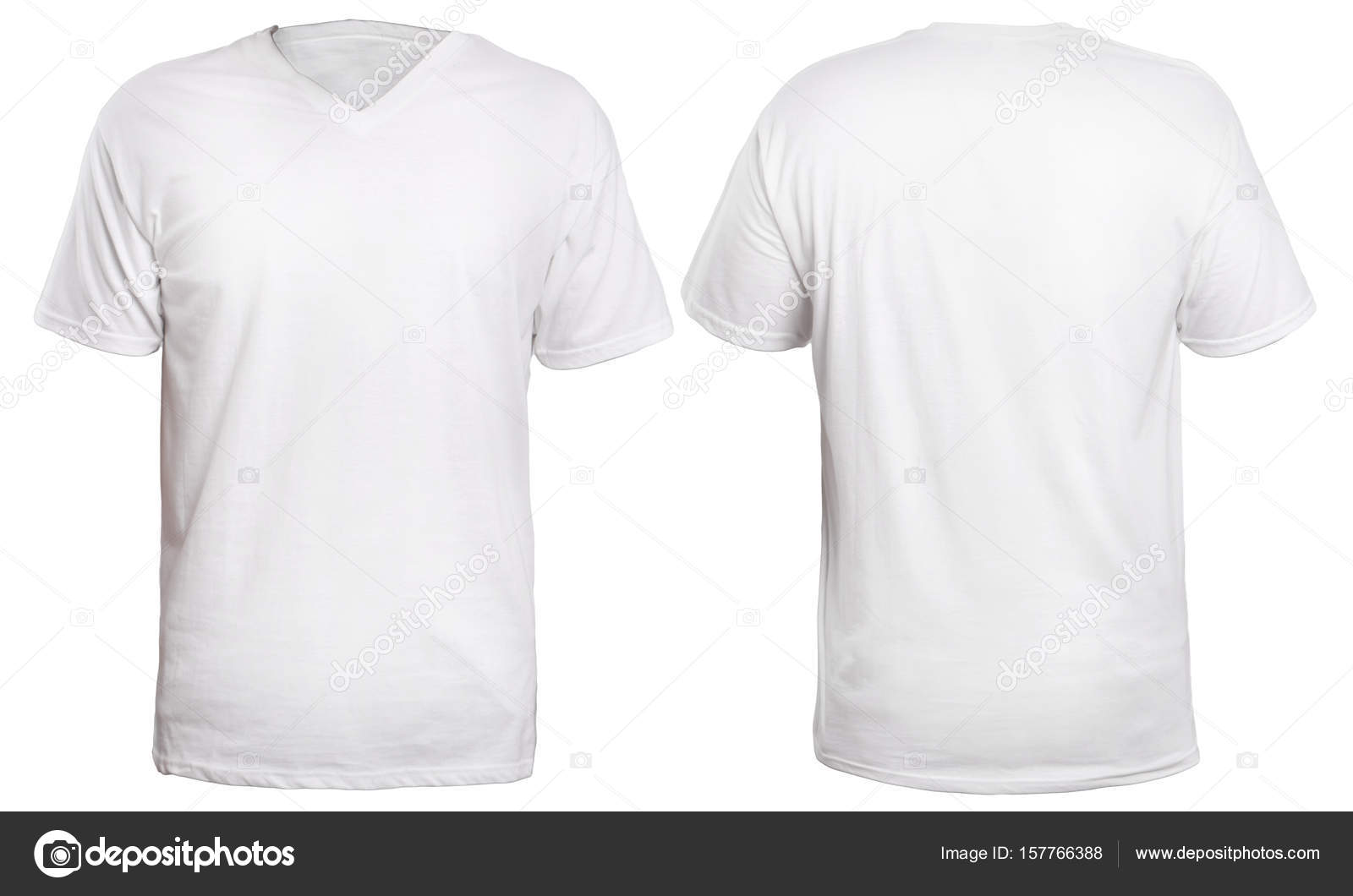 Download Branco com decote em v camisa Mock up — Fotografias de ...