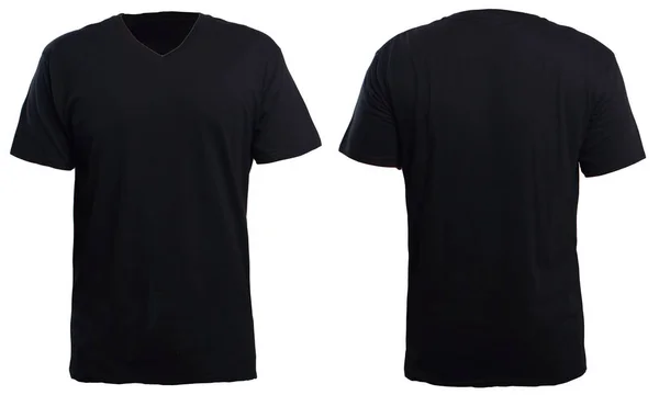 Fekete v-nyakú póló mintája fel — Stock Fotó