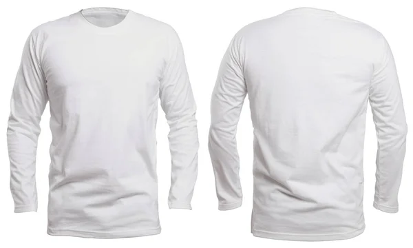 Witte lange mouw Shirt Mock up — Stockfoto