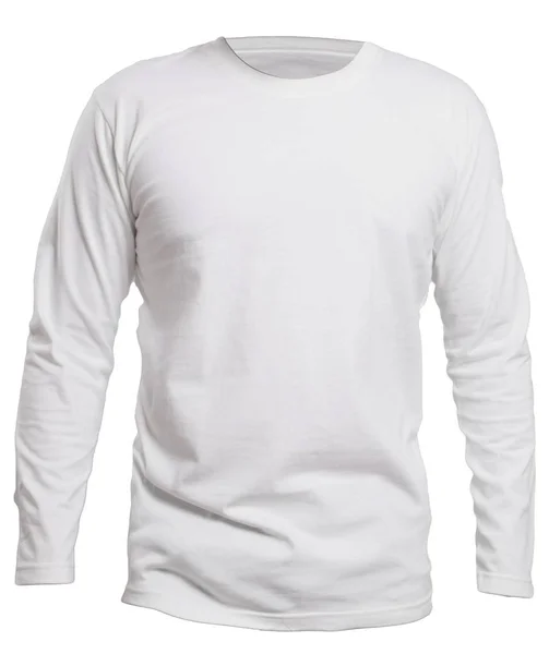 Λευκό μακρύ μανίκι πουκάμισο Mock up — Φωτογραφία Αρχείου