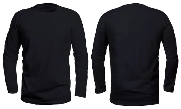 Negro camisa de manga larga Mock up — Foto de Stock
