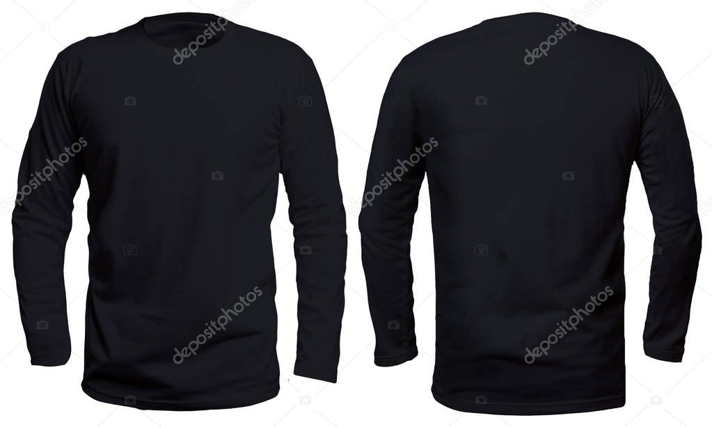 Black Long Sleeve Shirt Mock up