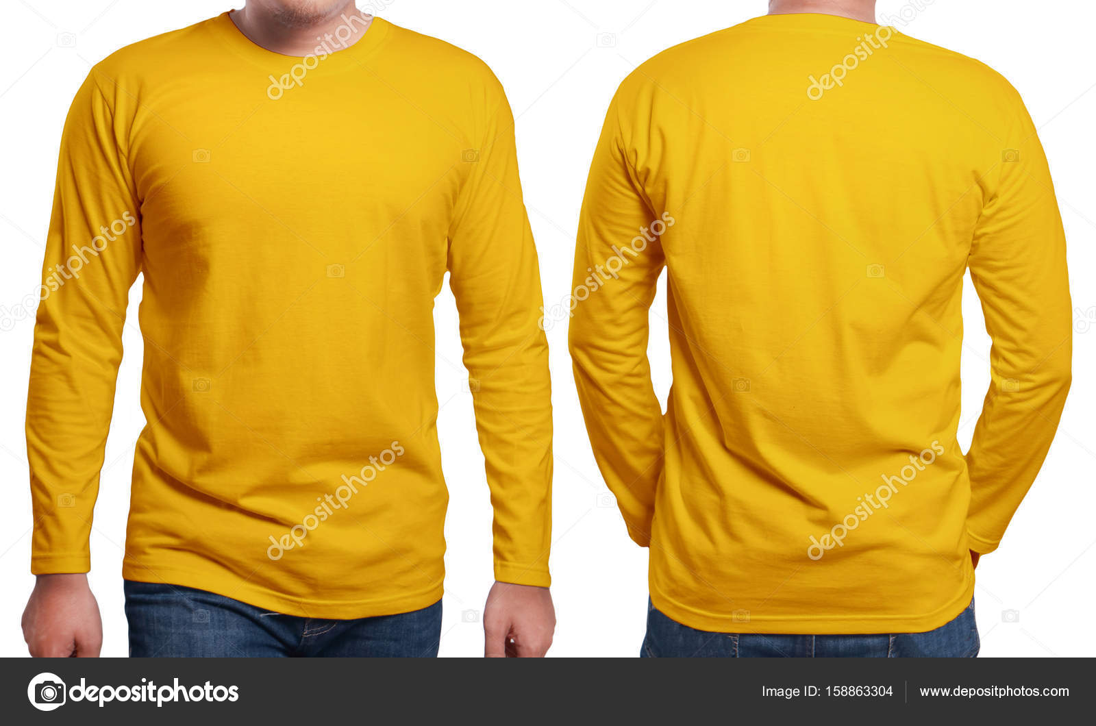 Download Orange Long Sleeved Shirt Design Template Stock Photo Image By C Airdone 158863304