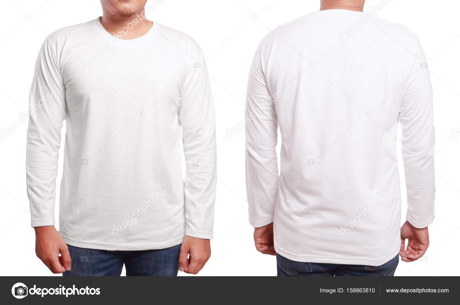 Download White Long Sleeved Shirt Design Template Stock Photo Image By C Airdone 158863810