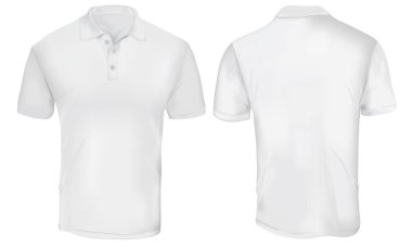 White Polo Shirt Template clipart