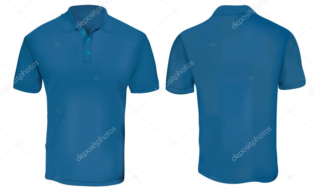 blue Polo Shirt Template