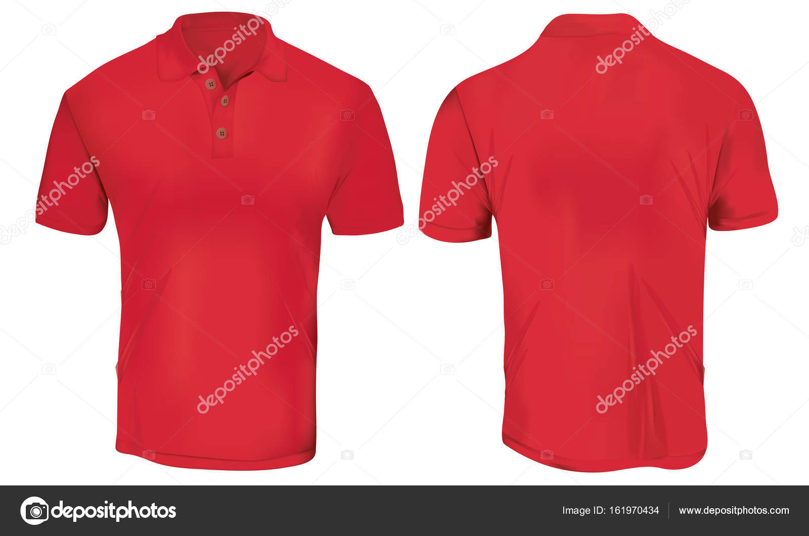 Red Polo Shirt Template — Stock Vector © airdone #161970434