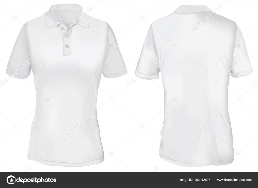 Kortfattet Svare Broderskab White Polo Shirt Template for Woman Stock Vector by ©airdone 162412528