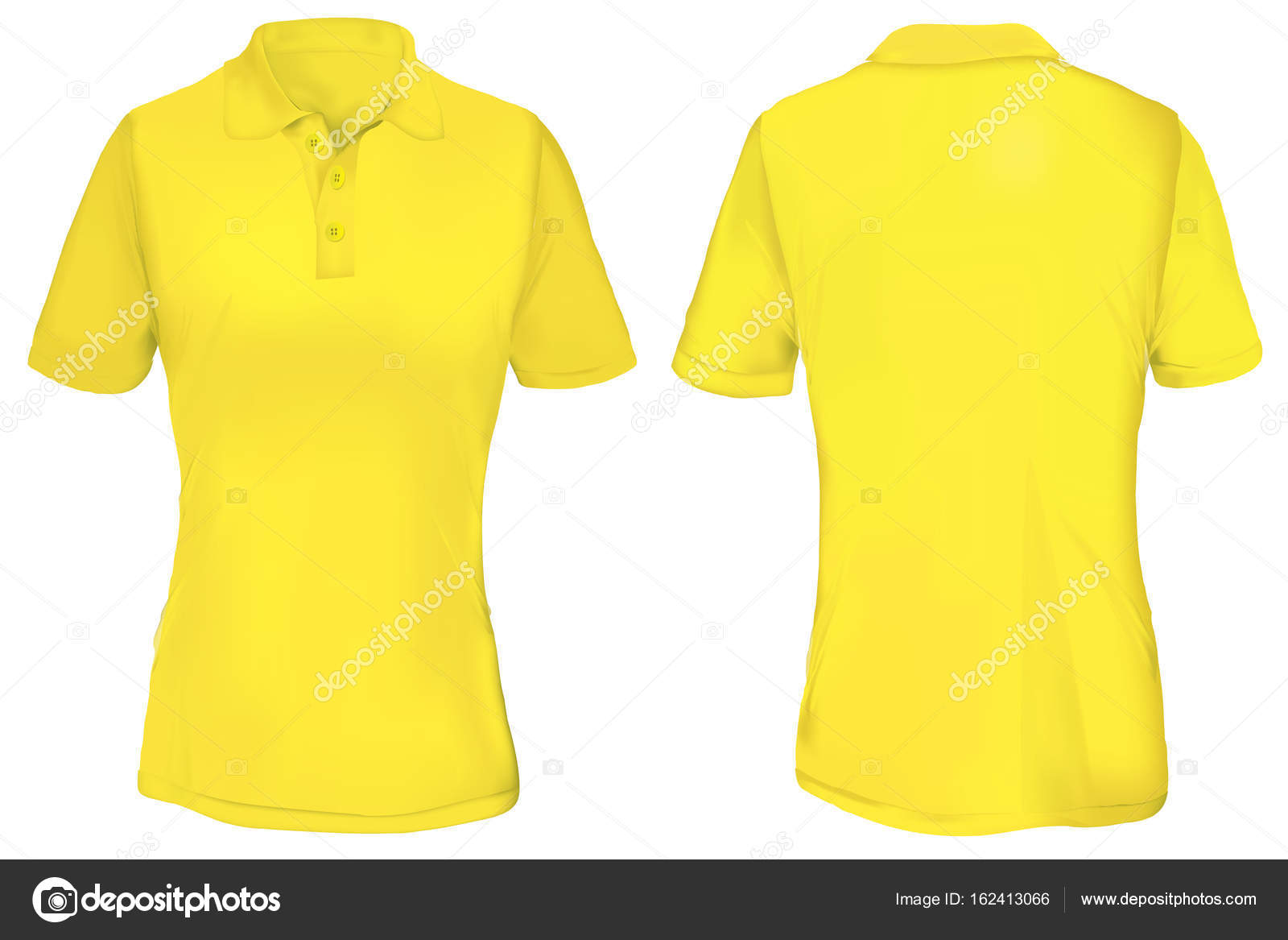 Yellow Polo Shirt Vecor For Template Stock Illustration