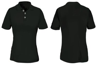 Black Polo Shirt Template for Woman Stock Vector by airdone 162412902