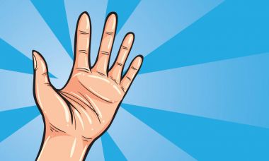 El jest Doodle vektör çizim