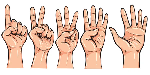 手的手势涂鸦矢量图 — 图库矢量图片
