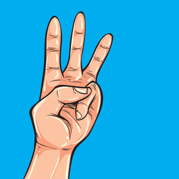 Ручной жест векторная иллюстрация — стоковый вектор