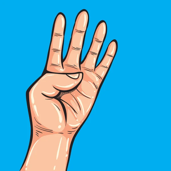 Ручной жест векторная иллюстрация — стоковый вектор