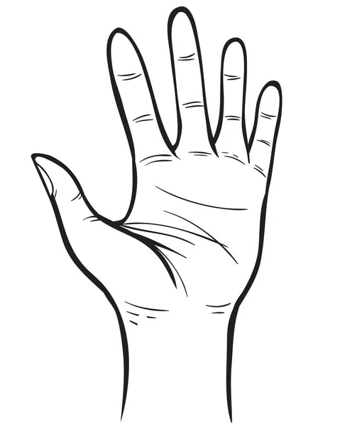 Hand Gesture Doodle Vector Illustration — Vector de stoc
