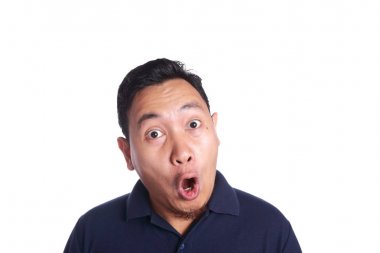 Asya adam ağzını açık şok