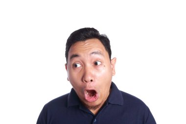 Asya adam ağzını açık şok
