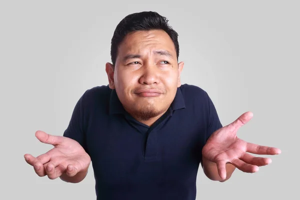 Asian Man Shrug Gesture — Stock Photo, Image