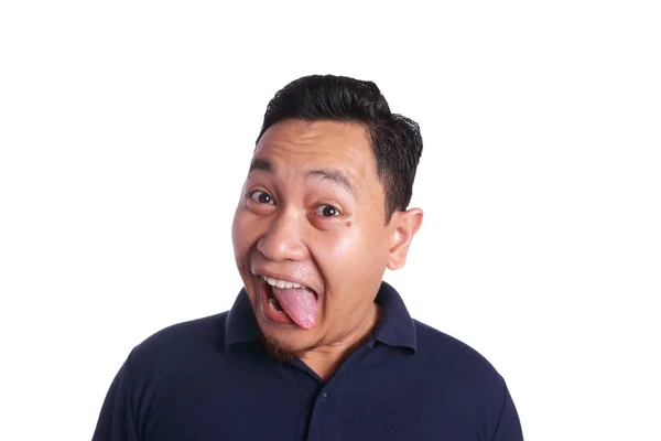 Funny asiatisk Man skrattar — Stockfoto
