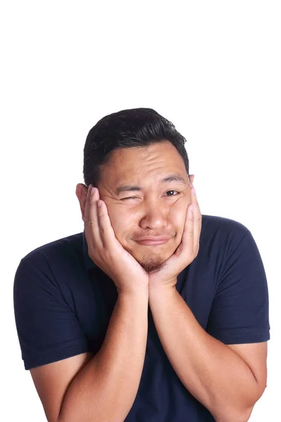Grappige Aziatische Man die lacht — Stockfoto