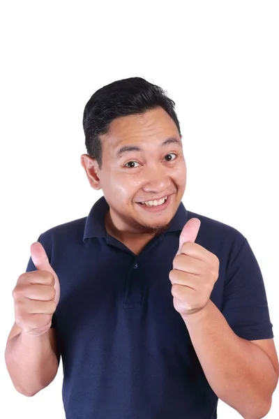 Engraçado asiático homem sorrindo — Fotografia de Stock