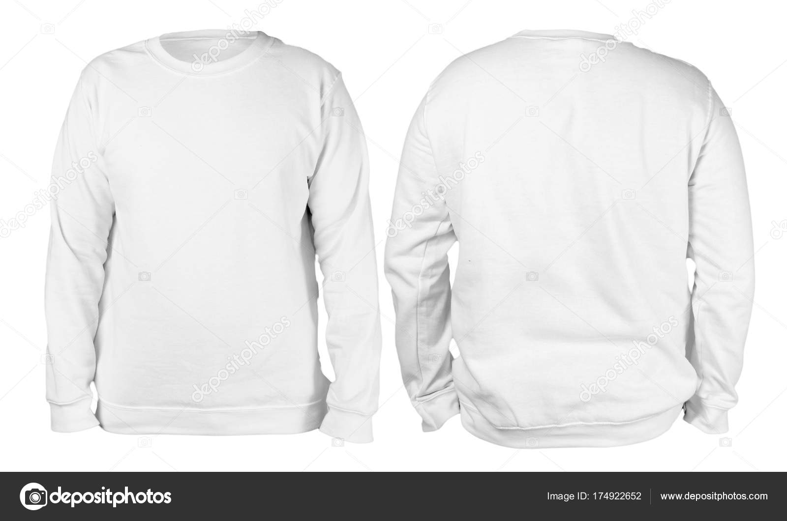 White sweater long sleeved shirt mockup template Stock Photo by ...