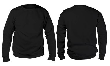 Siyah kazak uzun kollu gömlek mockup şablonu