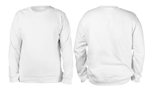 白いセーター長袖シャツ モックアップ テンプレート — ストック写真