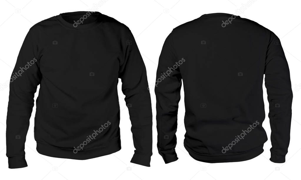 Black sweater long sleeved shirt mockup template