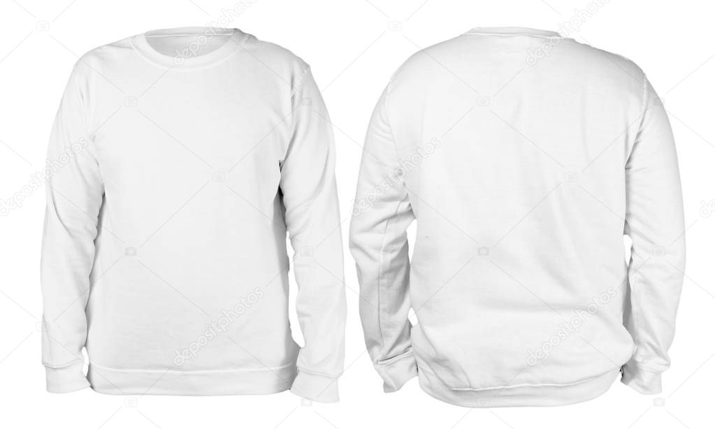White sweater long sleeved shirt mockup template — Stock Photo ...