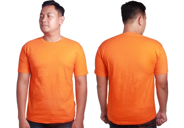 Modelo de mockup camisa laranja — Fotografia de Stock