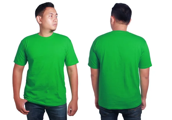 Vorlage für grünes Hemd-Attrappe — Stockfoto