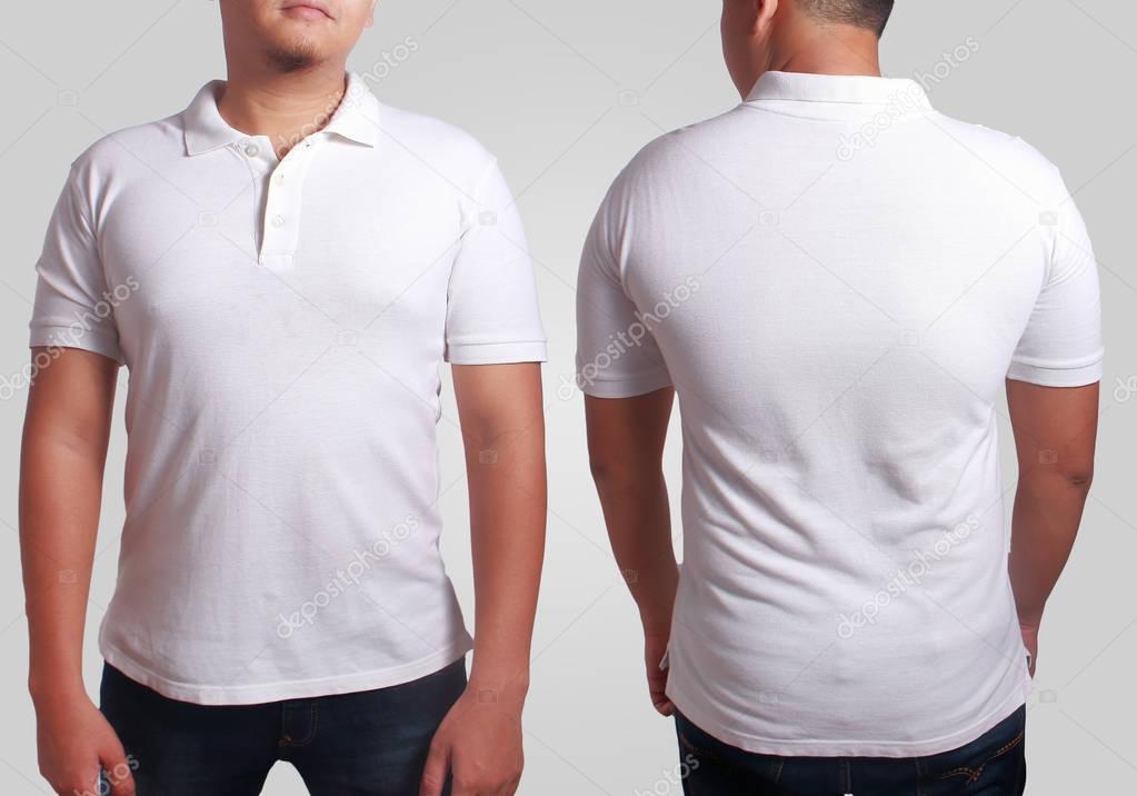 Download White polo shirt mockup template — Stock Photo © airdone ...