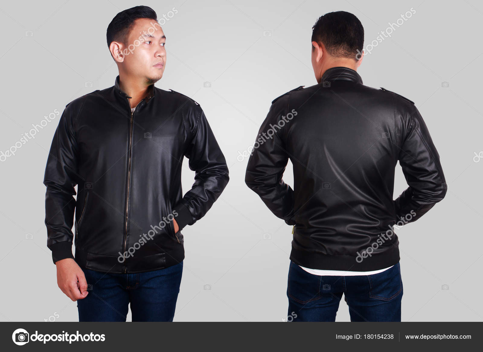 Black Leather Jacket Mockup Template Stock Photo C Airdone 180154238