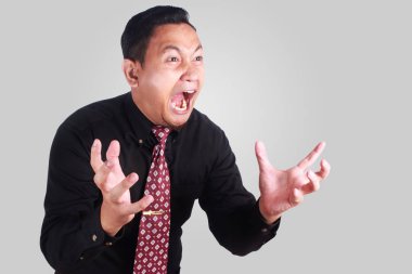 Kızgın kızgın işadamı çığlık 