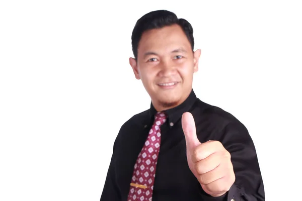 Sukses Happy Businessman Tampilkan Thumb up — Stok Foto