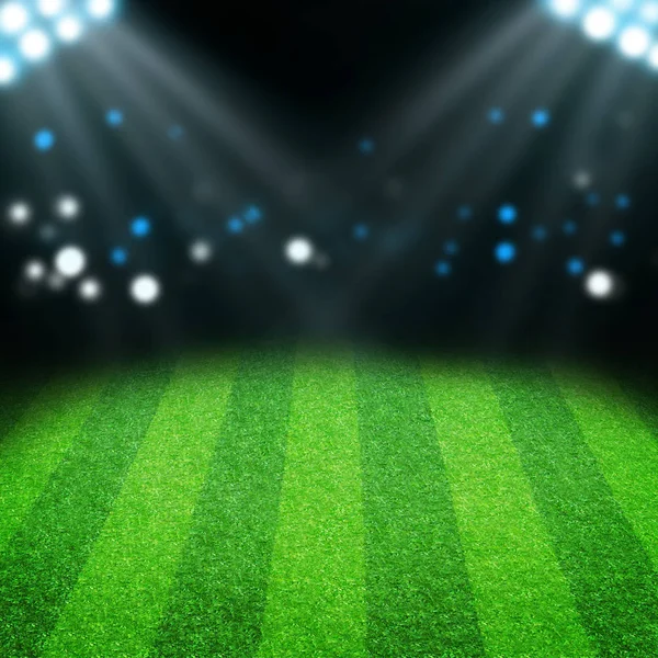 Soccer Football Stadium With Lights — Stock Photo, Image