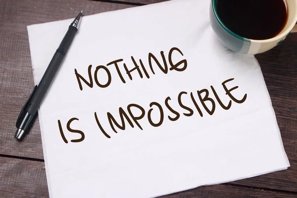 Nada es imposible. Texto motivacional — Foto de Stock