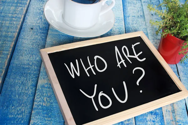 Who Are You. Motivational Text — Stock Photo, Image