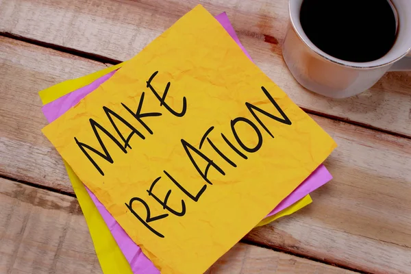 Make Relation, Motivational text — Stock Photo, Image