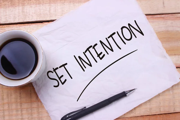 Set Intention. Motivational Text — Stock Photo, Image